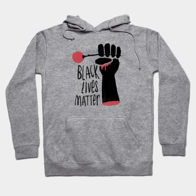 We all bleed the same color | Black lives Matter Hoodie by Chewbarber